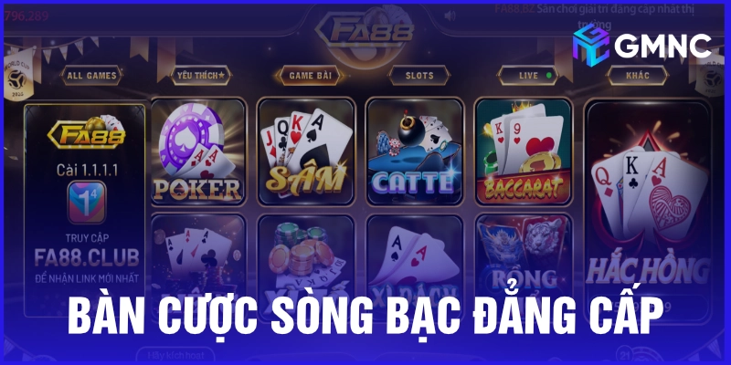 Bàn cược sòng bạc đẳng cấp và chân thực