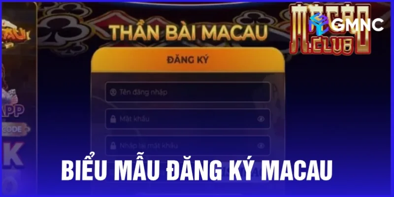 Biểu mẫu đăng ký hội viên tại cổng game