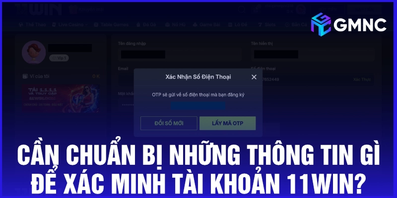 Cần chuẩn bị những thông tin gì để xác minh tài khoản 11win?
