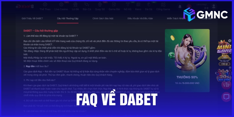 FAQ về Dabet