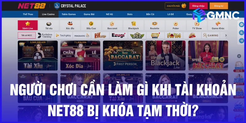 Người chơi cần làm gì khi tài khoản Net88 bị khóa tạm thời?
