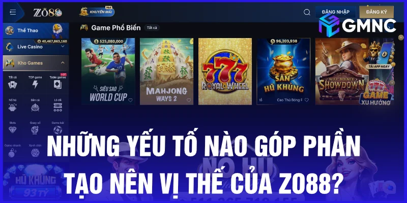 Những yếu tố nào góp phần tạo nên vị thế của Zo88?